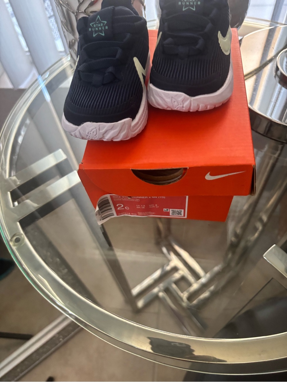 Nike Kids Black and White Star Runner Sneakers
